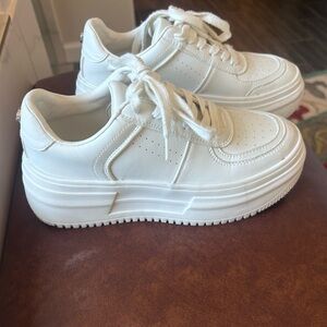 Steve Madden white sneakers.  Size 6.5 womens.